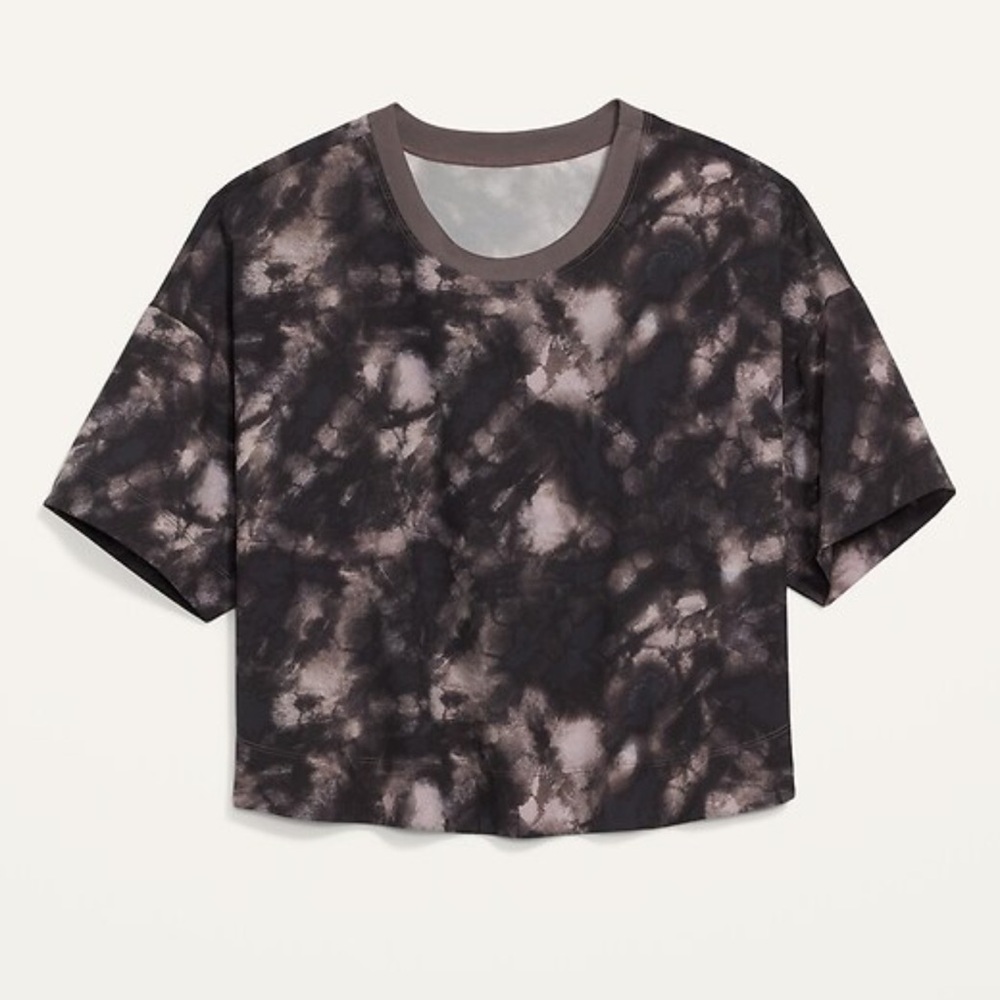 Old Navy Tie-Dye stretch tech quick dry tee  - Black and Pink